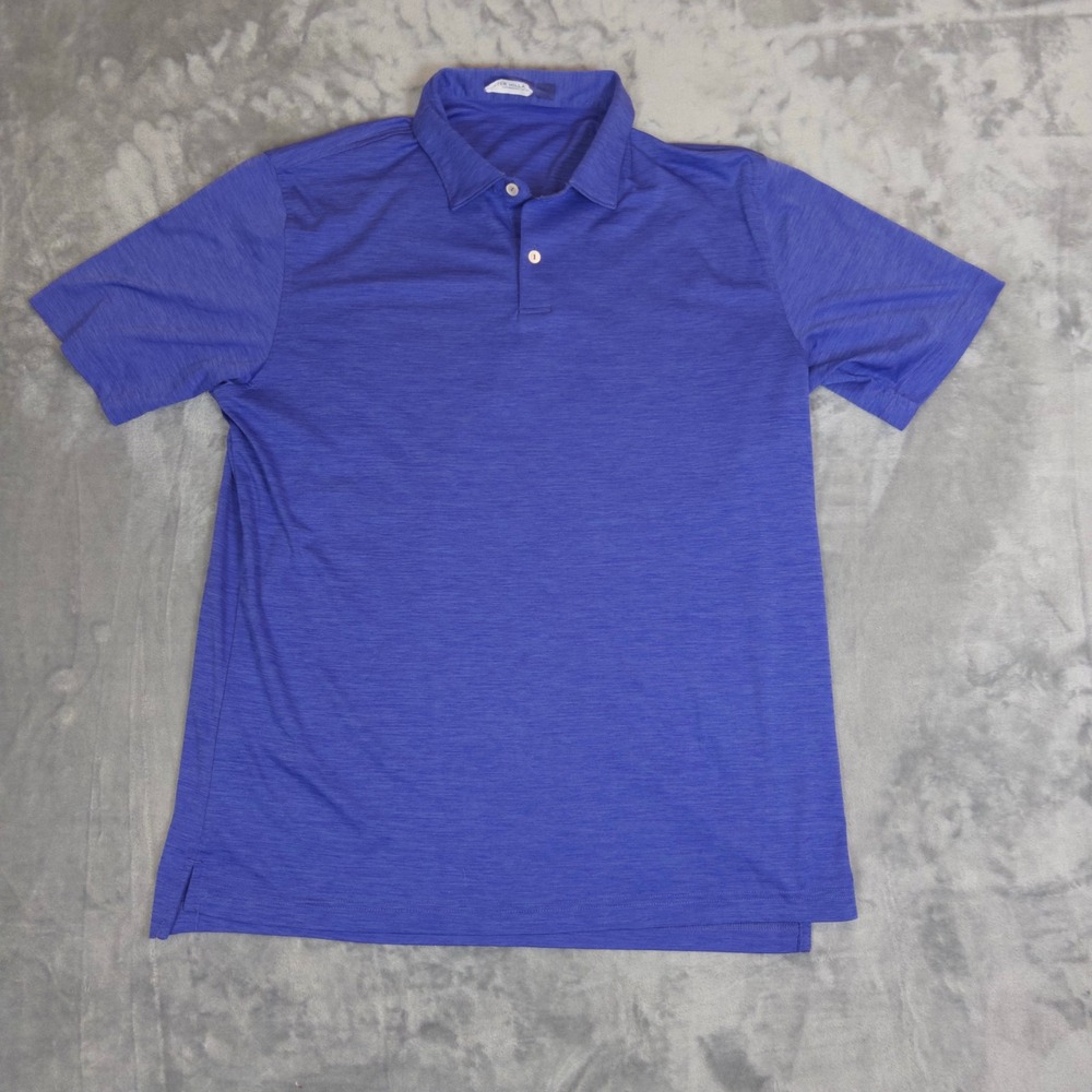 Peter Millar Polo Shirt Mens XL Blue Featherweight UPF 50+ Golf Short Sleeve